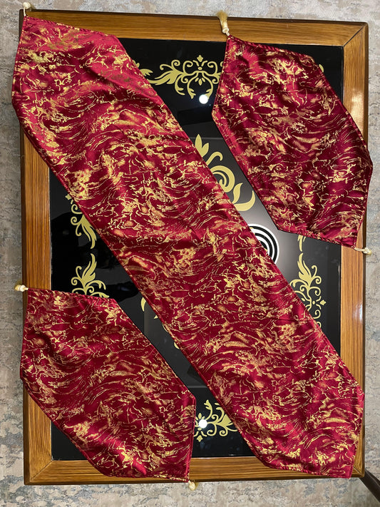 Maroon Premium Table runner (3 piece set)