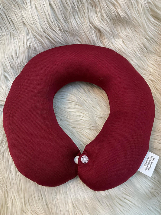 Ball-Fiber Neck pillow Maroon